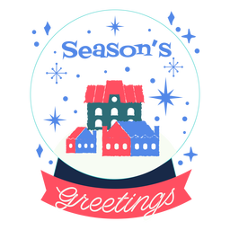 Season's greeting crystal ball badge PNG Design