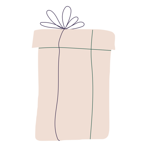 Ilustração simples de caixa de presente de natal Desenho PNG