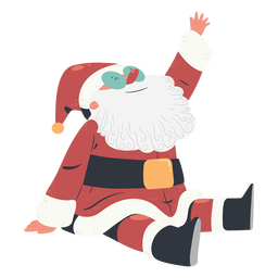 Ilustração de santan claus sentado Desenho PNG