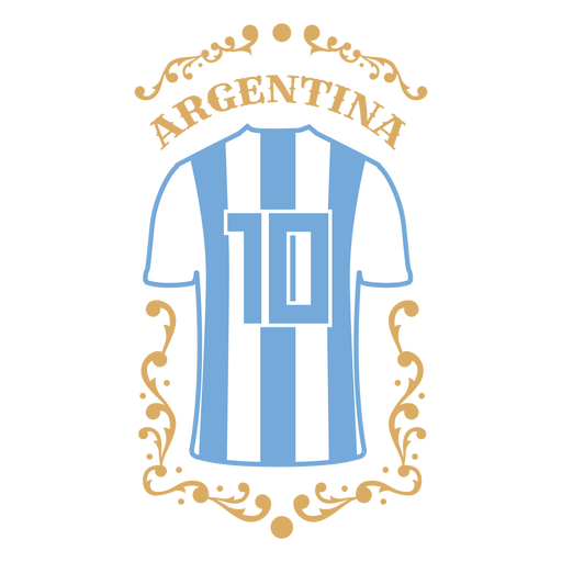 Fußball-T-Shirt Argentinien-Abzeichen PNG-Design