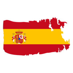 Diseño de bandera de España brushy Diseño PNG