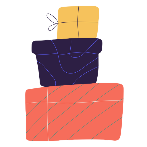 Ilustración de caja de regalo apilada Diseño PNG