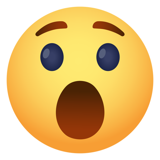 Surprised icon emoji PNG Design