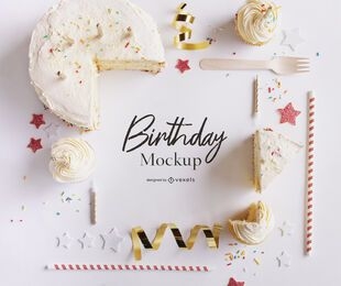 Birthday party mockup composition
