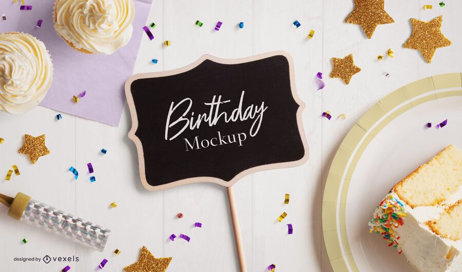 Birthday mini chalkboard mockup composition Birthday mini chalkboard mockup composition