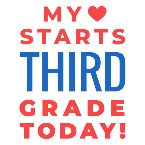 Third grade back to school lettering PNG Design