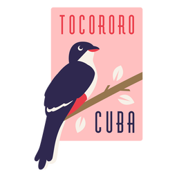 Tocororo Kuba Vogel flaches Design PNG-Design