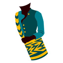 Ilustração de roupas tradicionais colombianas Desenho PNG