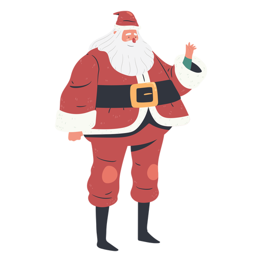 Papai Noel em pé tradicional Desenho PNG