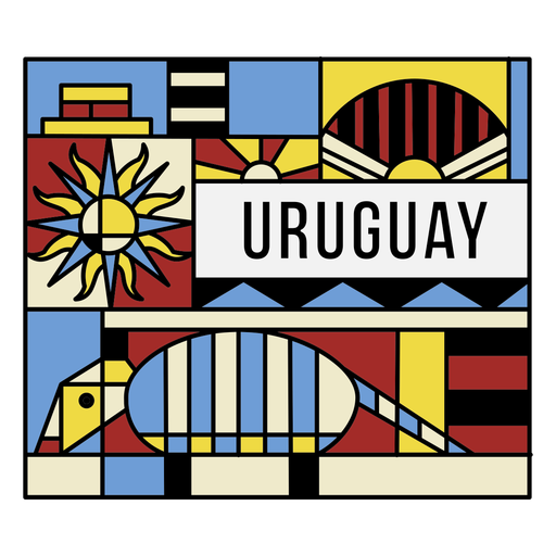 Uruguay art pattern PNG Design