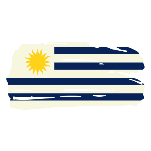 Dise?o de bandera de Uruguay Brushy Diseño PNG