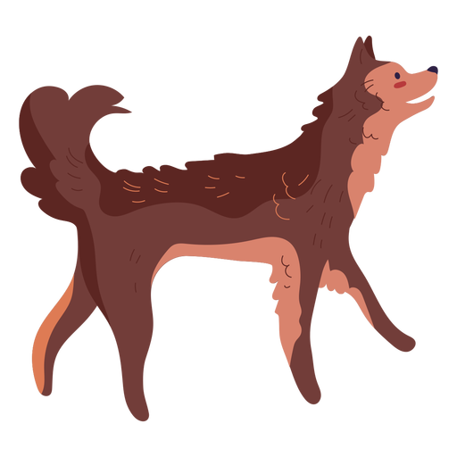Ilustración de perro feliz caminando Diseño PNG