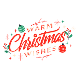 Navidad cálida desea letras Diseño PNG