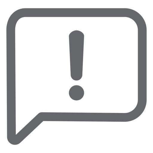 Warning bubble icon PNG Design
