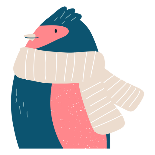 Winter penguin illustration