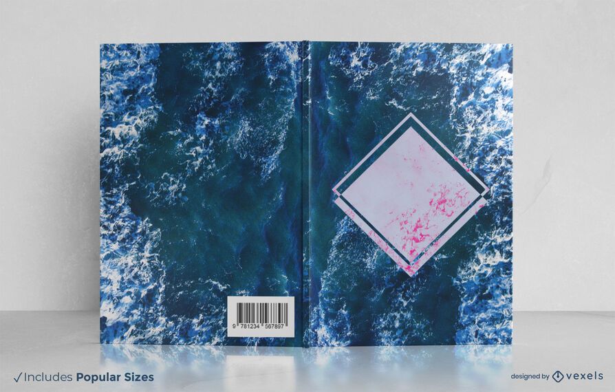 Design da capa do livro sobre as ondas do mar Design da capa do livro sobre as ondas do mar