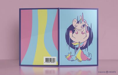 Lustiges Einhorn-Buchcover-Design
