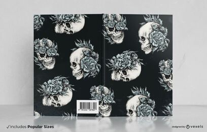 Floral skulls book cover design