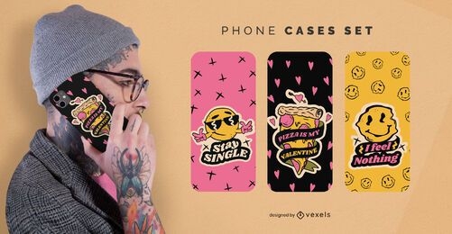 Anti valentines phone cases set