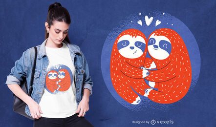 Valentine's sloths t-shirt design