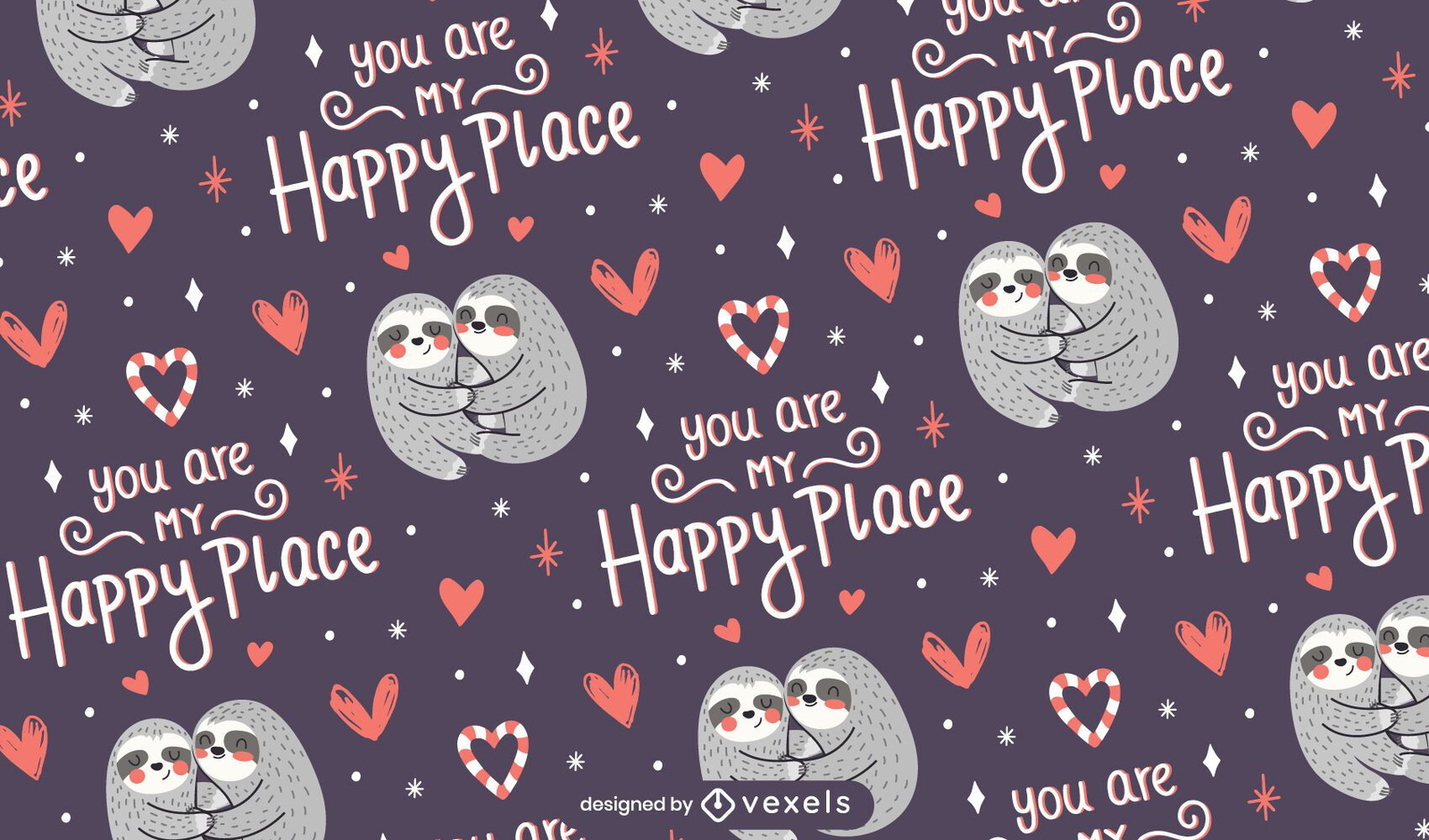 My happy place pattern design