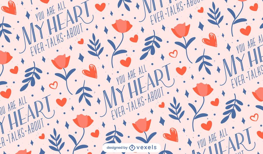 My heart valentine's day pattern design My heart valentine's day pattern design
