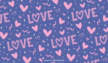 Love valentine's day pattern design