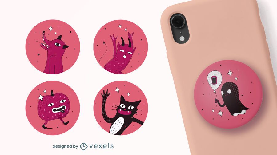 Retro monsters popsocket set Retro monsters popsocket set