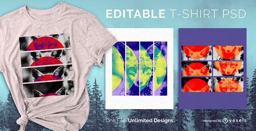 Rechteckiges T-Shirt Design psd