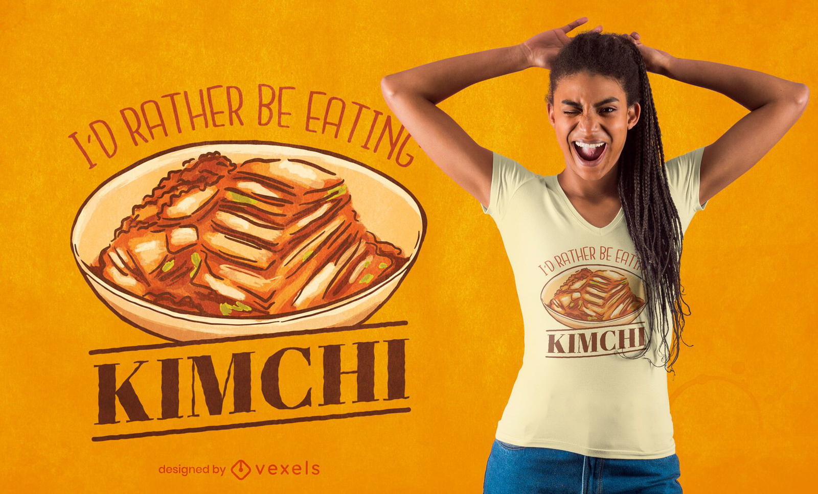 Design de camiseta com citações de Kimchi