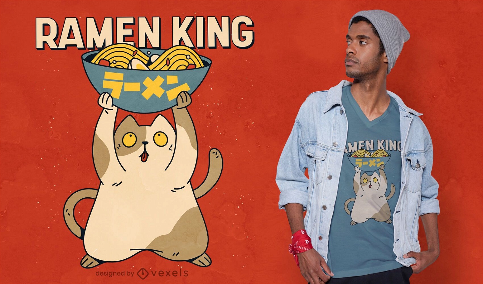 Ramen king t-shirt design