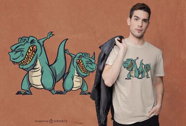 Dabbing dinosaurs t-shirt design Dabbing dinosaurs t-shirt design