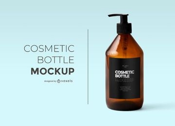 Cosmetic bottle mockup design