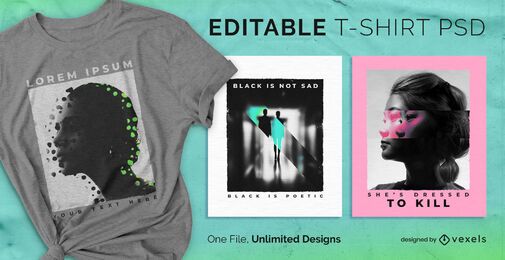 Duplicate scalable t-shirt psd