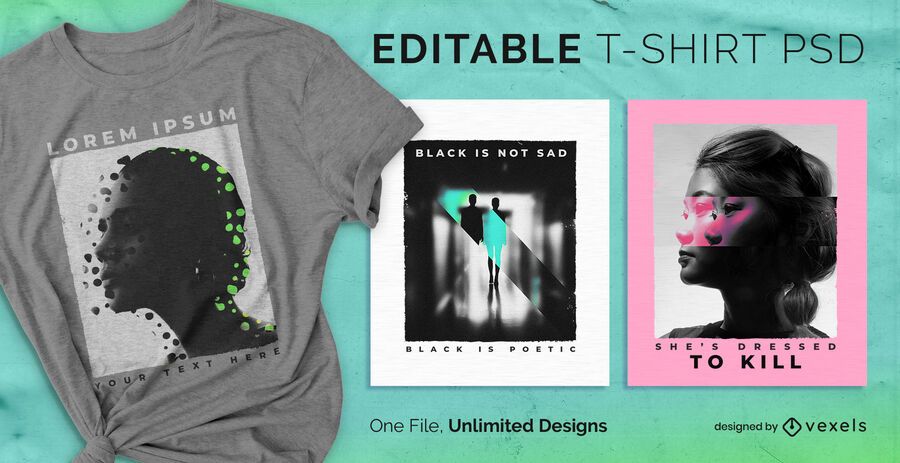 Duplicate scalable t-shirt psd Duplicate scalable t-shirt psd