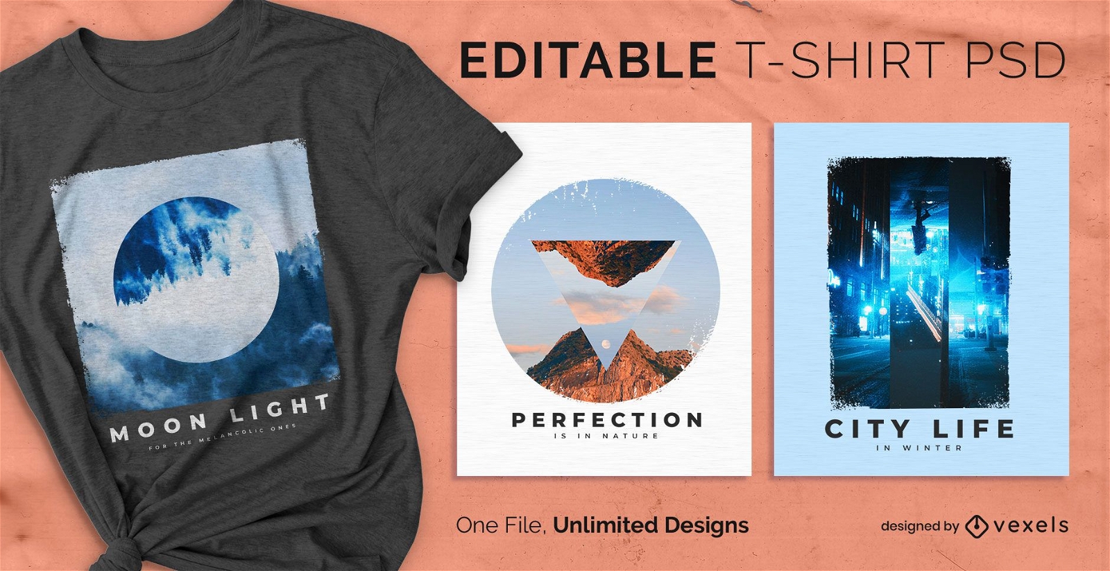 Inverted scalable t-shirt psd