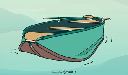 Projeto de ilustração de barco de parto
