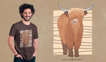 Schottisches Hochlandkuh-T-Shirt Design