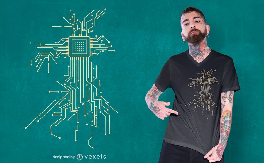 Processor computing t-shirt design Processor computing t-shirt design