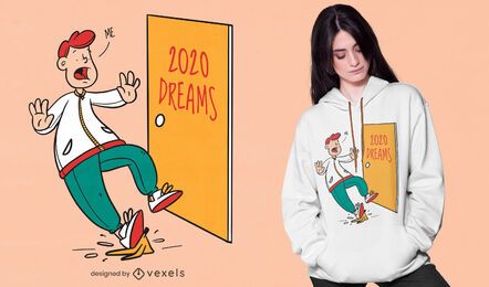 Diseño de camiseta de sueños 2020
