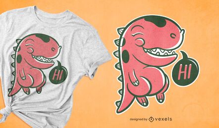 Netter Dinosaurier-T-Shirt Entwurf