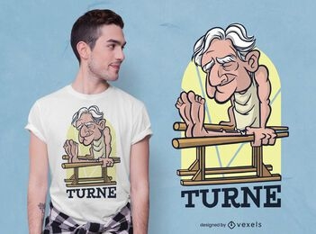 Old man gym t-shirt design