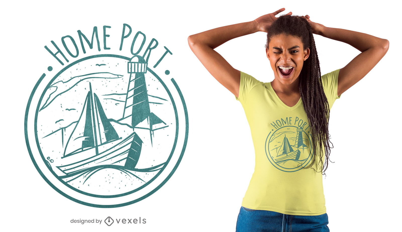 Home port t-shirt design