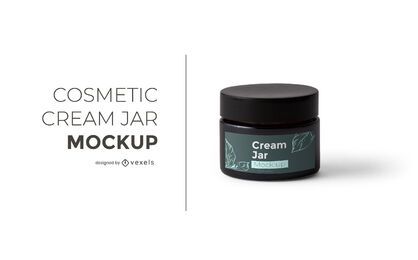 Cosmetic cream jar mockup design Cosmetic cream jar mockup design