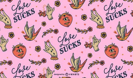 Love sucks pattern design Love sucks pattern design