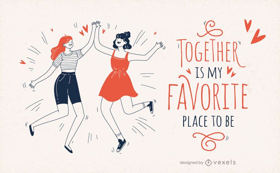 Valentine's together lettering design Valentine's together lettering design