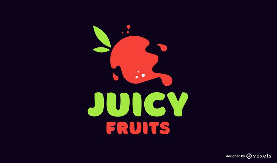 Plantilla de logotipo de frutas jugosas Plantilla de logotipo de frutas jugosas