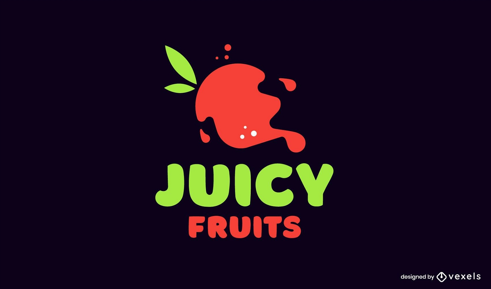 Plantilla de logotipo de frutas jugosas