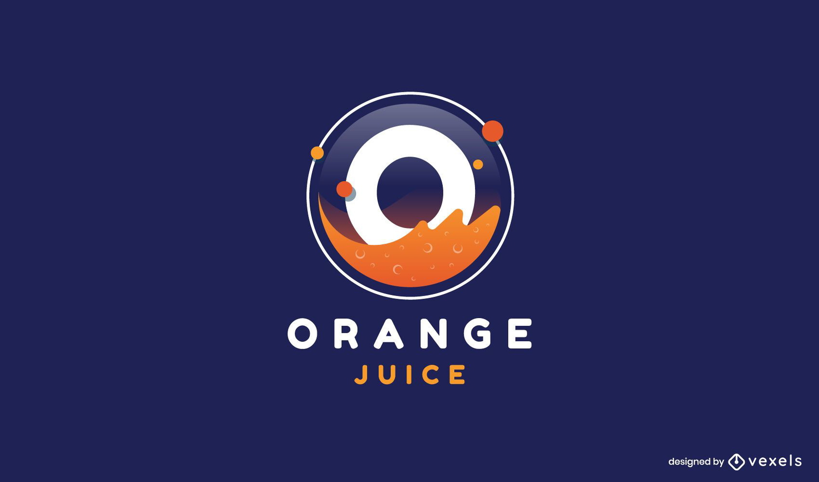 Modern orange juice logo template