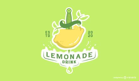 Lemonade drink logo template